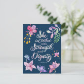 Spreuken 31:25 Religieuze Briefkaarten (Staand voorkant)