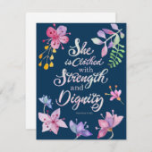 Spreuken 31:25 Religieuze Briefkaarten (Voorkant / Achterkant)