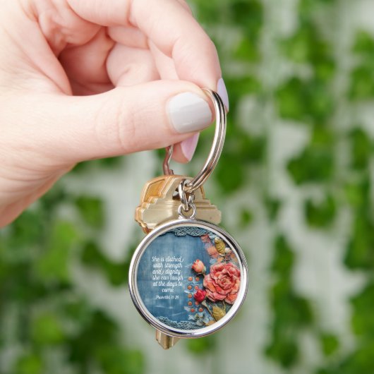 Spreuken 31:25 Sleutelhanger Inspirerende Bijbelte (Hand)