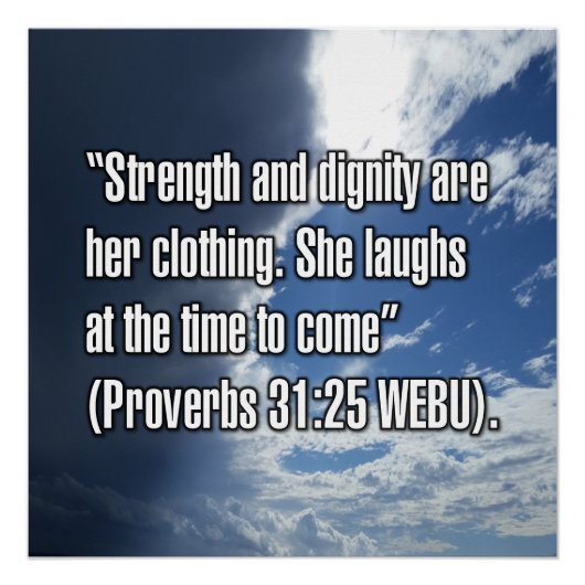 Spreuken 31:25 WEBU Perfect Poster (Voorkant)
