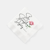 Spreuken 31:25 Ze is gekleed Bijbel Verse Bloem Servet (Hoek)