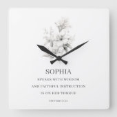 Spreuken 31:26 Bijbel Verse Wandklok (Voorkant)