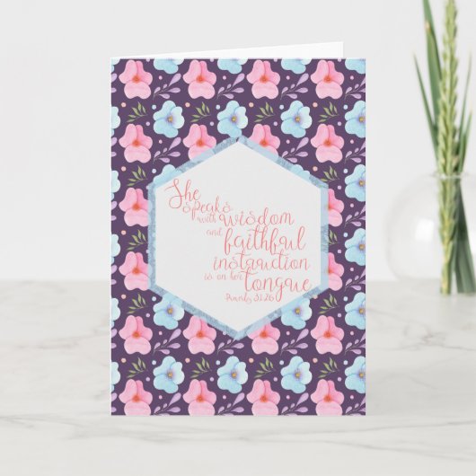 Spreuken 31:26 Kaart (Voorkant)