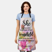 Spreuken 31:27 Moederdag Schrift Schort (Gedragen)