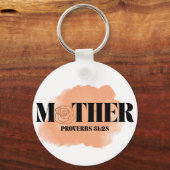 Spreuken 31:28 "Moeder" sleutelhanger (Voorkant)