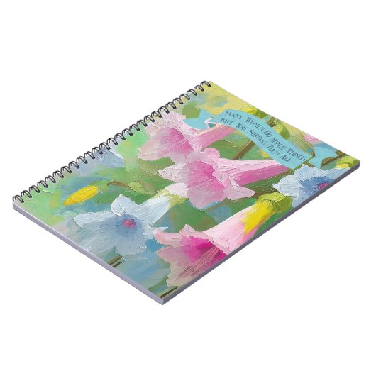 Spreuken 31:29 Schrift Verzen Moederdag Bloemen Notitieboek (Linkerzijde)