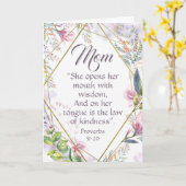 Spreuken 31 Bijbelvers Christelijke Moederdag Kaar Kaart (Gele Bloem)