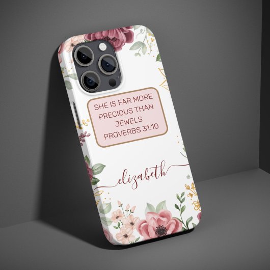 Spreuken 31 Elegante pastel roze bloem Case-Mate iPhone Case