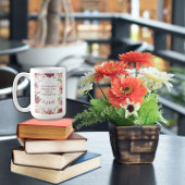 Spreuken 31 Elegante pastel roze bloem geschrift Koffiemok