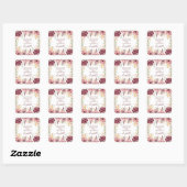 Spreuken 31 Elegante pastel roze bloem Vierkante Sticker (Vel)