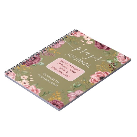 Spreuken 31 Olijfbloemgebed notitieboek (Linkerzijde)