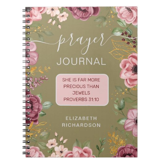Spreuken 31 Olijfbloemgebed notitieboek (Voorkant)