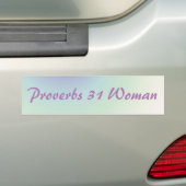 Spreuken 31 Paarse en Groen Bumpersticker (Op auto)