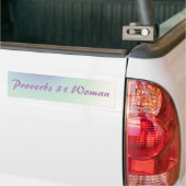 Spreuken 31 Paarse en Groen Bumpersticker (Op Truck)