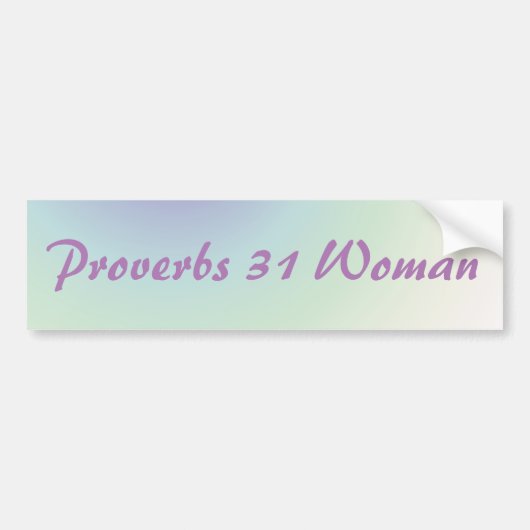 Spreuken 31 Paarse en Groen Bumpersticker (Voorkant)