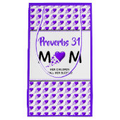 SPREUKEN 31 Paarse harten Moederdag Dank u Klein Cadeauzakje (Voorkant)