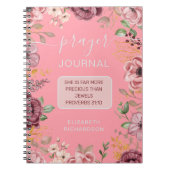 Spreuken 31 Roze bloem gebedsjournaal notitieboek (Voorkant)