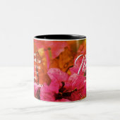 SPREUKEN 31 Roze Bloemen Christelijke Moederdag Tweekleurige Koffiemok (Center)