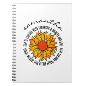 Spreuken 31 Schattigee zonnebloem bijbelvers Notitieboek (Voorkant)