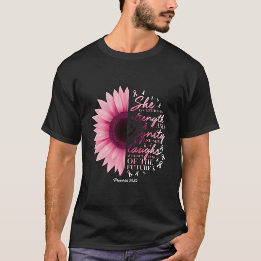 Spreuken 31 Verse Christelijke borstkankerbewustzi T-shirt (Voorkant)