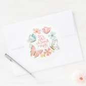 Spreuken 31 Vlinder Ronde Sticker (Envelop)