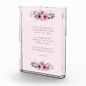 Spreuken 31 Vrouw Bijbel Verse met roze bloemen Fotoblokken (Rechts)