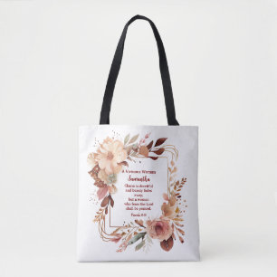  Spreuken 31 Vrouw Gepersonaliseerd Christelijk Tote Bag