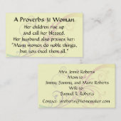 Spreuken 31 Vrouw Moeder Bellen Kaart Bloeit (Voorkant / Achterkant)