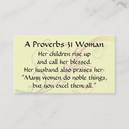 Spreuken 31 Vrouw Moeder Bellen Kaart Bloeit (Voorkant)