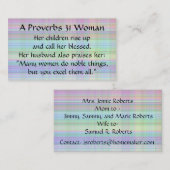 Spreuken 31 Vrouw Moeder Bellen Kaart Madras Plaid (Voorkant / Achterkant)