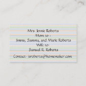 Spreuken 31 Vrouw Moeder Bellen Kaart Strepen (Achterkant)