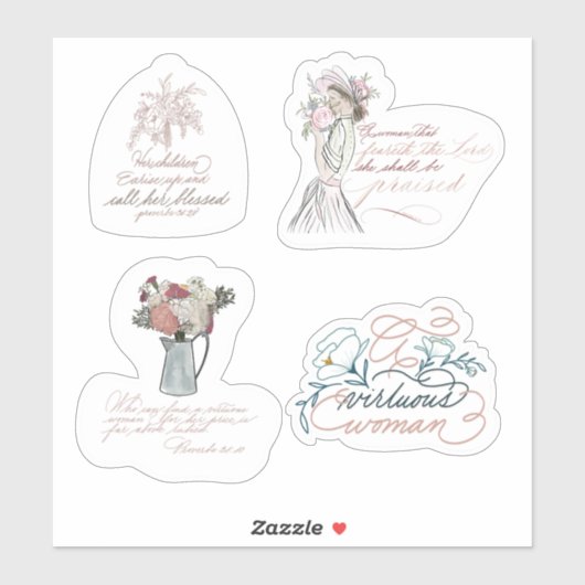 Spreuken 31 Vrouw Sticker Collectie (Vel)