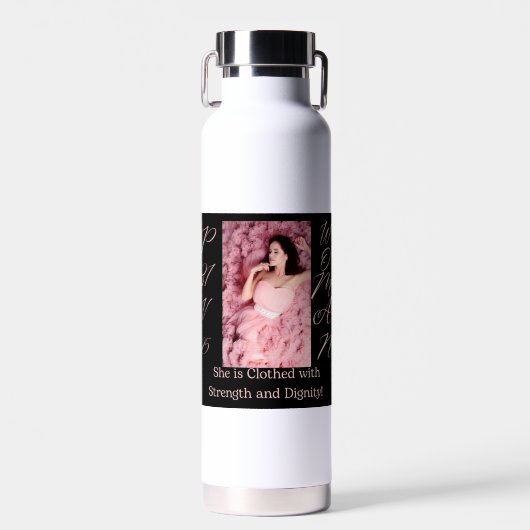 Spreuken 31 Vrouw Waterfles (Voorkant)