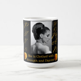 Spreuken 31 Vrouw Zwart & Geel Koffie Mok