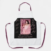 Spreuken 31 Vrouw Zwart & Roze Schort (Voorkant)