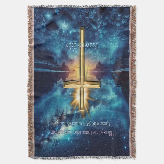 Spreuken 3:13 deken (Voorkant Verticaal)