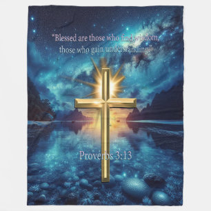 Spreuken 3:13 fleece deken
