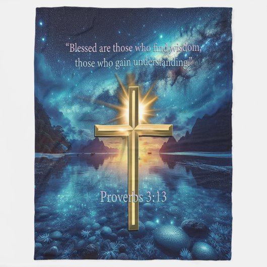 Spreuken 3:13 fleece deken (Voorkant)
