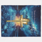 Spreuken 3:13 fleece deken (Voorkant (Horizontaal))