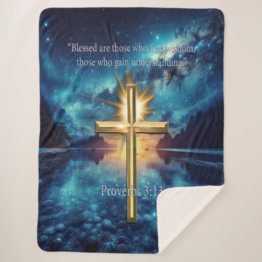 Spreuken 3:13 sherpa deken (Voorkant)