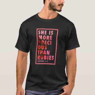 Spreuken 3 15 Inspirerend Bijbeltekst Moeder T-shirt