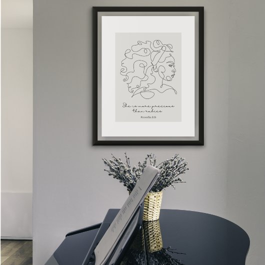 Spreuken 3:15 - Kostbaarder dan robijnen Poster