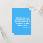 Spreuken 3:27 KJV Bijbel Schrift Groet Kaart (Voorkant / Achterkant in situ)