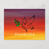 Spreuken 3:3-4 Betrouwbaarheid Bijbeltekst om te o Briefkaart (Achterkant)