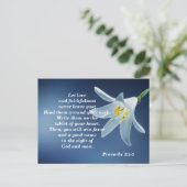 Spreuken 3: 3-4 Liefde en Trouw Bemoedigen Briefkaart (Staand voorkant)