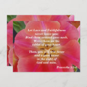 Spreuken 3: 3-4 Liefde en Trouw Briefkaart (Voorkant / Achterkant)