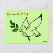 Spreuken 3:3-4 Trouw Bijbeltekst Geheugen Briefkaart (Achterkant)