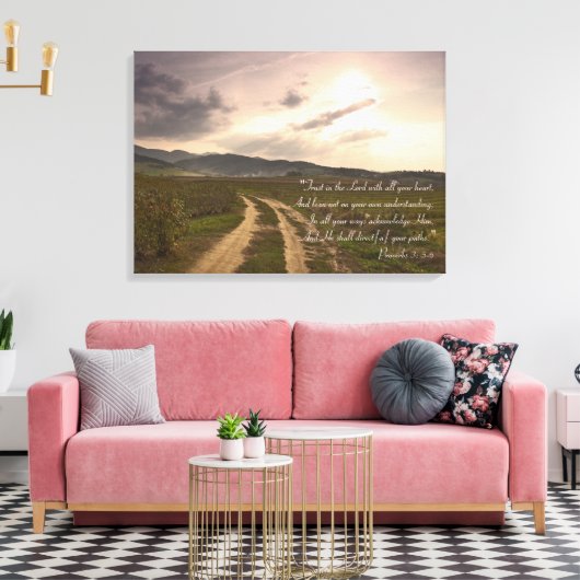 Spreuken 3; 5-6 | INSPIREREND Canvas Afdruk (Insitu (Woonkamer))