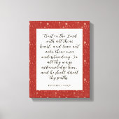 Spreuken 3:5-6 KJV Bijbelvers Afbeelding Canvas Afdruk (Voorkant)