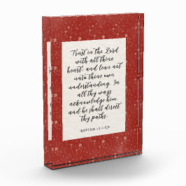 Spreuken 3:5-6 KJV Bijbelvers Afbeelding Fotoblokken